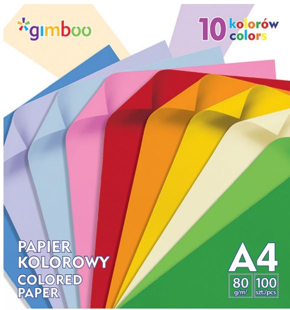 Papier kolorowy - 10 kolorów pastelowych