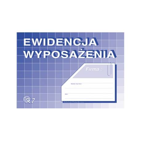 EWIDENCJA WYPOSAŻENIA A5, 32 str, Michalczyk konć.-7
