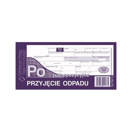 DRUK PRZYJĘCIE ODPADU - 1-poz 1/3 A4, 80 str., Michalczyk 384-8