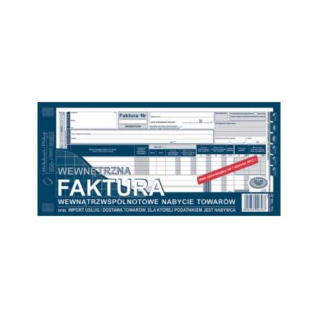 DRUK FAKTURA VAT - UE - WEWNĘTRZNA - NETTO 1/3 A3, 80 str., Michalczyk