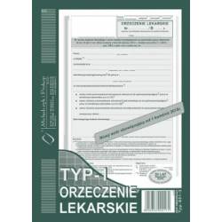 ZAŚWIADCZENIE LEKARSKIE TYP-1 A5, 40 str., Michalczyk 851-3