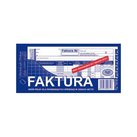 DRUK FAKTURA VAT 1/3 A4, 80 str., Michalczyk 105-8
