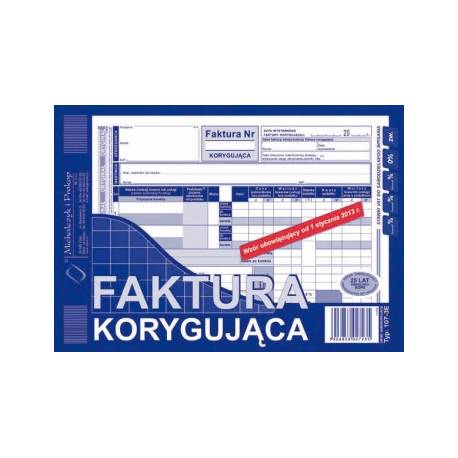 DRUK FAKTURA VAT - KORYGUJĄCA A5, 80 str., Michalczyk 107-3