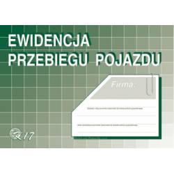EWIDENCJA PRZEBIEGU POJAZDU A5, 32 str, Michalczyk konć.-17