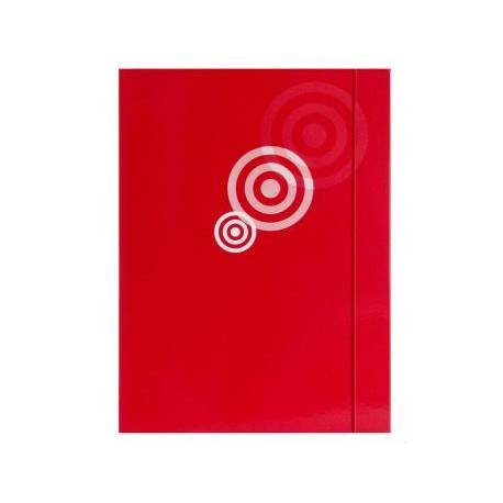 Teczka kartonowa z gumką Leniar, gr.-1cm, 315x435mm (5 szt) czerwony