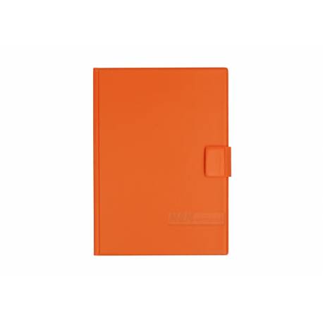 Notes A5 na rzep, notatnik w kratkę z okładką, orange