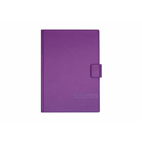 Notes A5 na rzep, notatnik w kratkę z okładką, violet