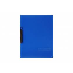 Skoroszyt PP A4 z klipsem Biurfol, transparentny niebieski