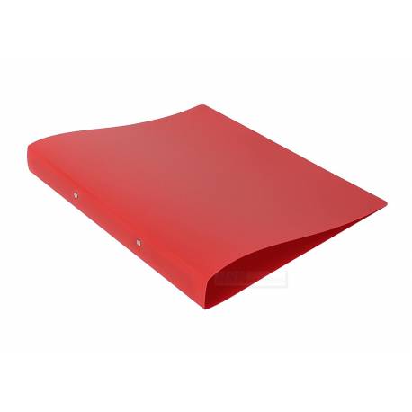 Segregator plastikowy miękki segregator na dokumenty A4, 2 ringi, 3,3 cm, czerwony