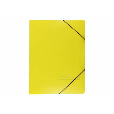 Teczka z gumką PP szeroka Biurfol TG02, żółty