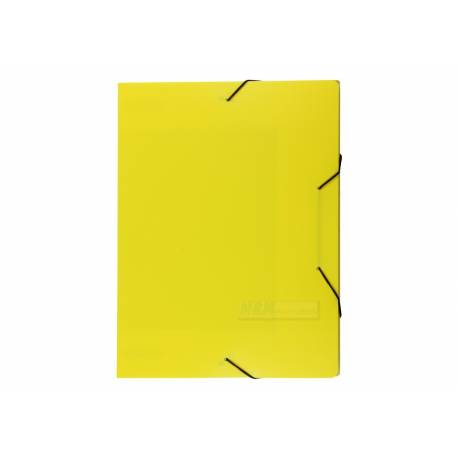 Teczka plastikowa, teczka z gumką na dokumenty A4, Biurfol 4 cm, żółta