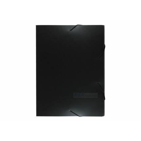 Teczka plastikowa, teczka z gumką na dokumenty A4, Biurfol 4 cm, czarna