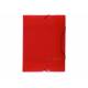 Teczka z gumką PP pudło Biurfol TG13, transparentny czerwony