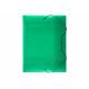 Teczka plastikowa, teczka z gumką na dokumenty A4, Biurfol 4 cm, transp. Zielona