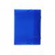 Teczka plastikowa, teczka z gumką na dokumenty A4, Biurfol 4 cm, transp. Niebieska