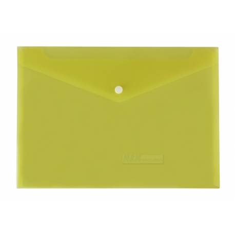 Teczka kopertowa A4, koperta plastikowa na zatrzask, satynowa żółta