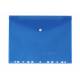 Teczka kopertowa A4, koperta plastikowa na zatrzask, zawieszana, niebieska