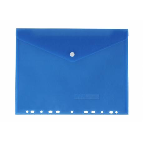 Teczka kopertowa A4, koperta plastikowa na zatrzask, zawieszana, niebieska