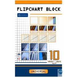 Blok do flipchartów tablic 100x64 cm, 10 kartek gładki Interdruk