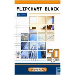 Blok do flipchartów tablic 100x64 cm, 50 kartek kratka Interdruk