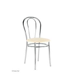 Krzesło TULIPAN chrome V-49 jasnobrązowy