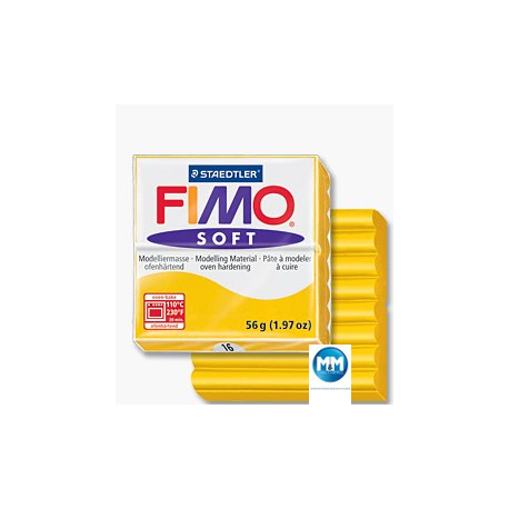 Kostka FIMO soft 57g, żółty słoneczny, masa termoutwardzalna, Staedtler