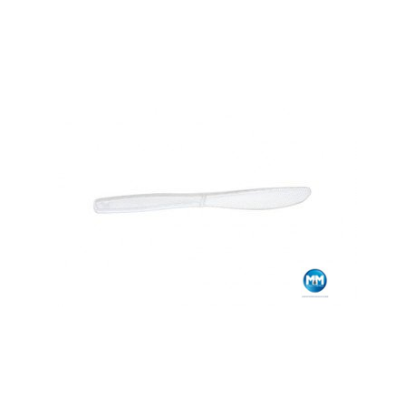 Nóż plastikowy jednorazowy przezroczysty (100szt)