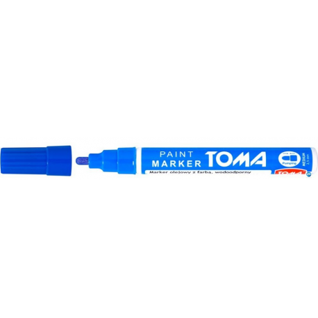 Marker olejowy z farbą, końcówka 2,5mm - niebieskie Toma