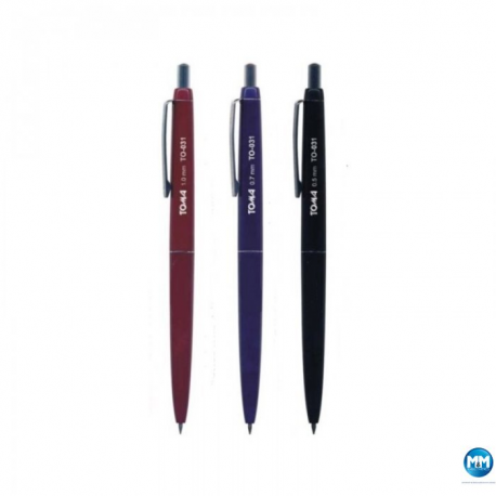 Długopis automat ASYSTENT 3 kolory - 3 końcówki - czarny 0,5mm TOMA