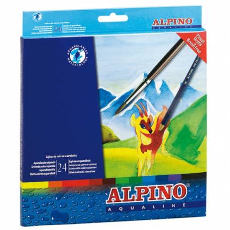 Kredki akwarelowe Alpino Aqualine 24 kolorów