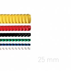 Grzbiety plastikowe - O.COMB 25 mm, 50 sztuk - żółte