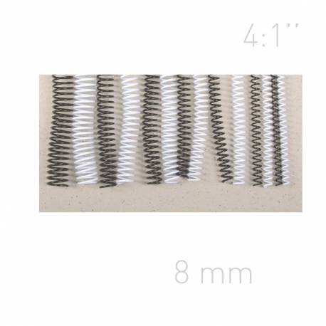 Grzbiet spiralny A4, O.COIL 4:1 (49 pętli) 8mm czarne 100szt.