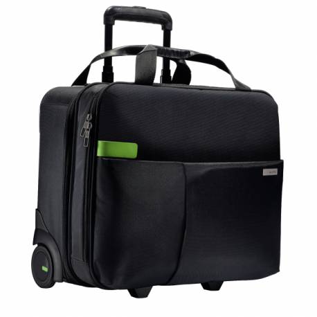 Torba na laptopa 15 cali, torba na kółkach Smart na laptopa 15.6, czarna 