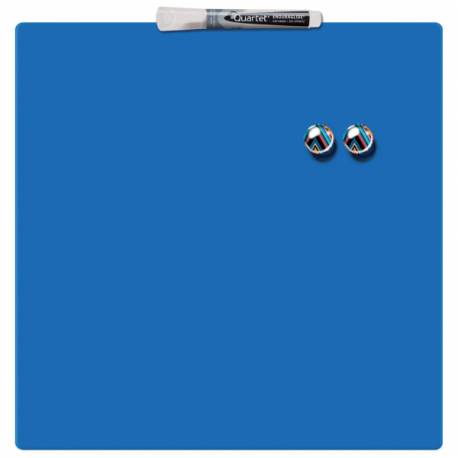 Mała tabliczka suchościeralna Nobo z powierzchnią magnetyczną, 360x360mm, niebieska