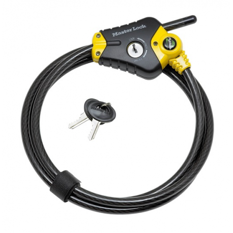 Python, kabel zabezpieczający, regulowany, 1,8m x 10mm, na jeden klucz