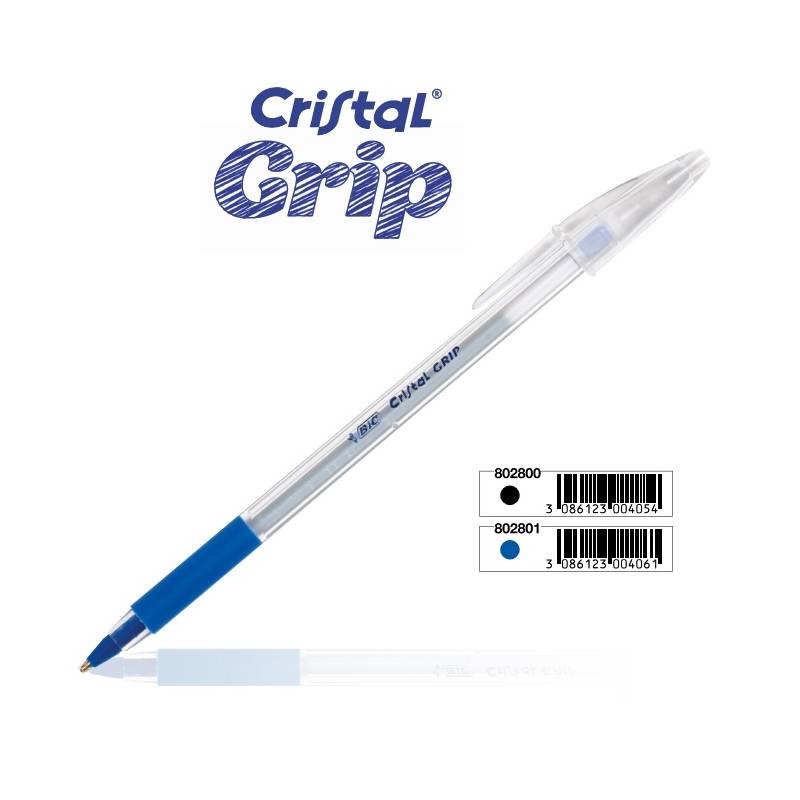 Długopis Bic Cristal Grip, jednorazowy długopis niebieski
