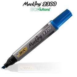 Marker permanentny Bic ECO 2300, ścięta 3, 7-5,5 mm niebieski