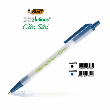 Długopis Bic ecolutions Clic Stic, 1 mm, niebieski
