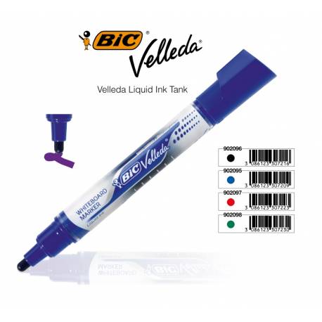Marker suchościeralny Bic Velleda Liquid Ink Tank niebieski