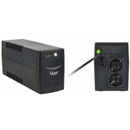 Zasilacz UPS Quer Micropower 600 offline, 600VA / 360W / 2xschuko