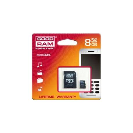 Karta pamięci MicroSDHC GOODRAM 8GB Class4 + Adapter