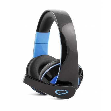 Słuchawki z mikrofonem Esperanza Condor Gaming czarno-niebieskie