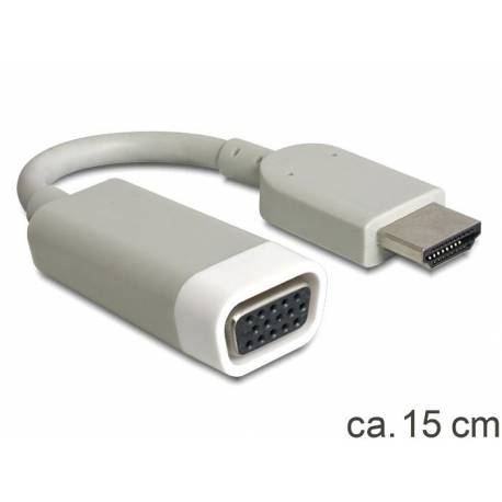 Adapter Delock HDMI-AM- VGA F na kablu 0,15m