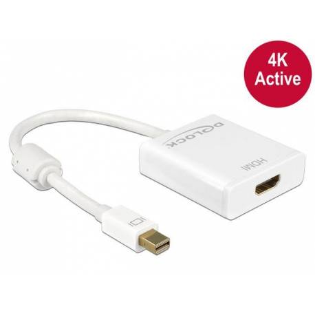 Adapter Delock DisplayPort 1.2 HDMI(F) 4K aktywny biały
