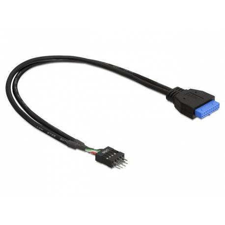 Kabel USB Delock pinheader 19 pinF - pinheader 8 pinM 3.0 - 2.0 0.3m