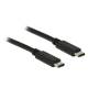 Kabel USB Delock USB type-C(M) - USB type-C(M) 0,5m czarny
