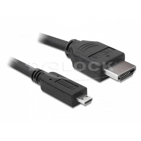 Kabel Delock HDMI-HDMI MICRO 1m High speed Ethernet (A-D)