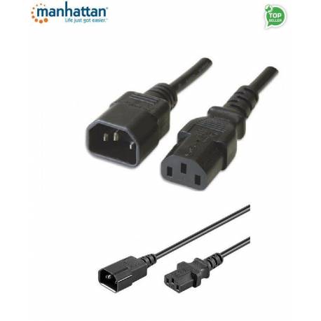 Kabel przedłużający kabla zasilania Manhattan ICOC 03-NC-01 C14 na C13