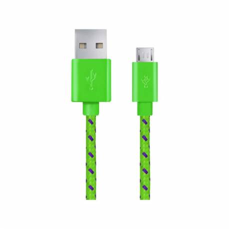 Kabel USB Esperanza Micro USB 2.0 A-B M/M OPLOT 1,0m zielony