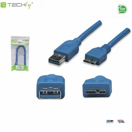 Kabel USB Techly MUSB3-A-010 USB 3.0 Super Speed, A-męski, Micro B-męs